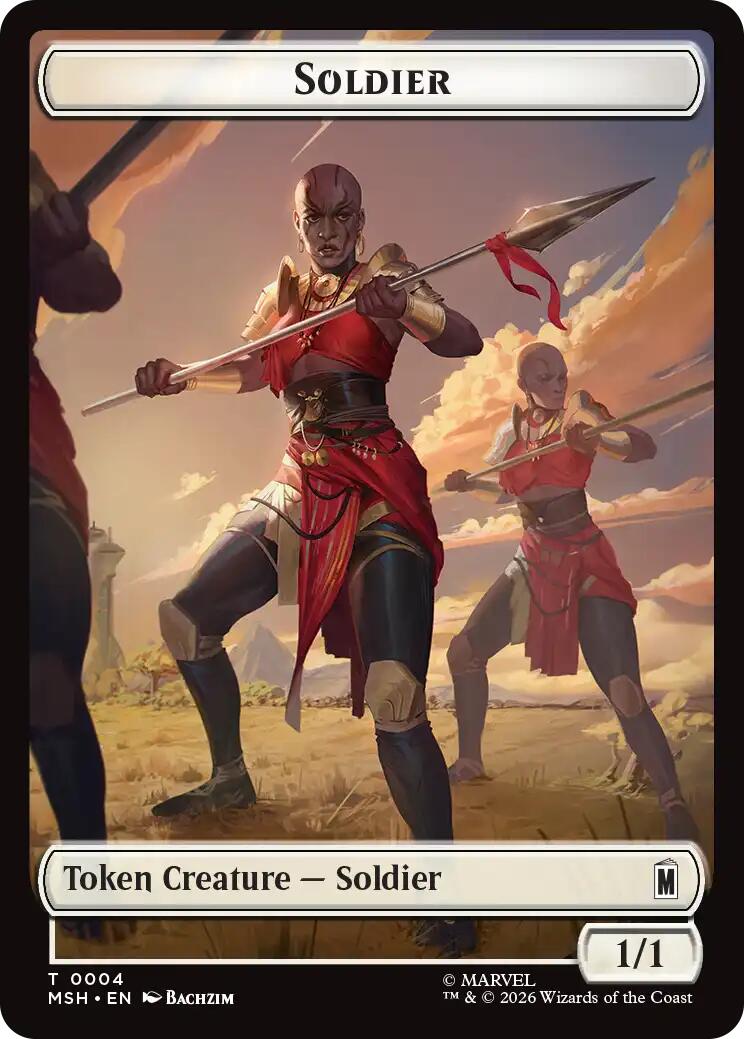 Soldier // Goat Double-Sided Token [Marvel Super Heroes Commander Tokens] | Gate City Games LLC