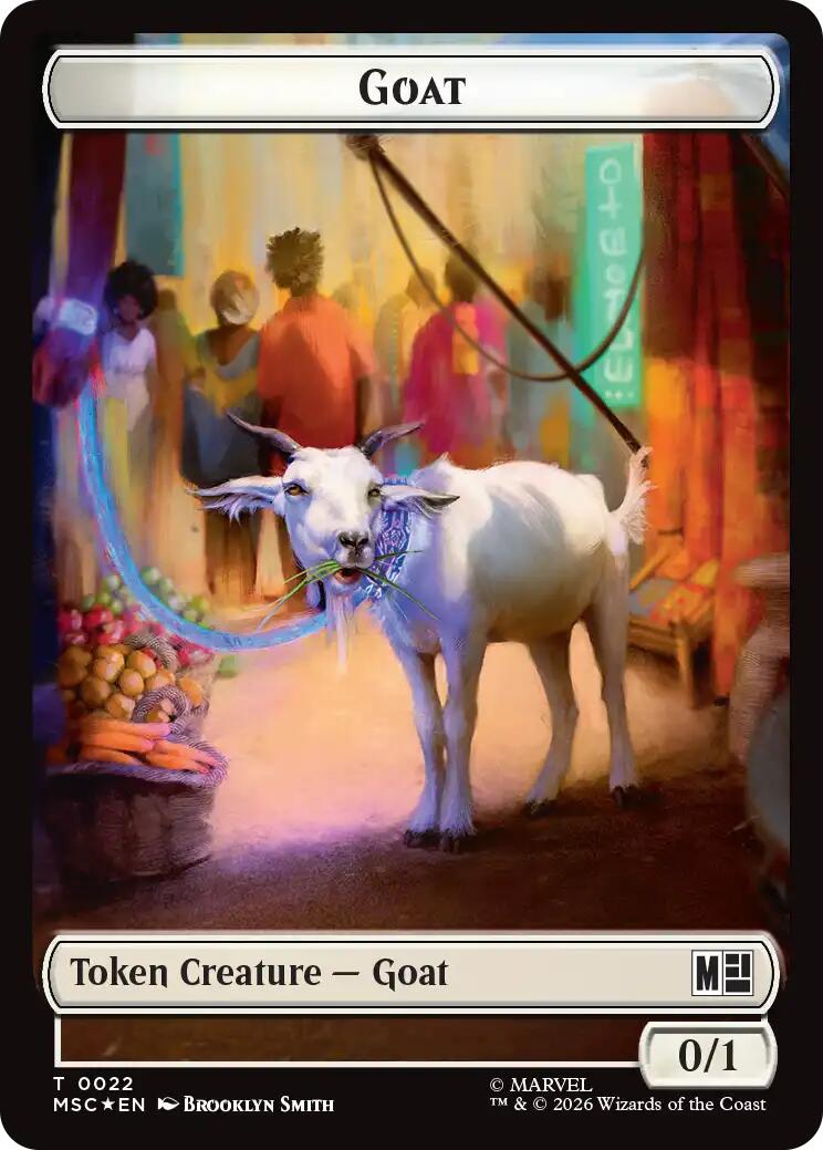 Goat // Soldier Double-Sided Token (Surge Foil) [Marvel Super Heroes Commander Tokens] | Gate City Games LLC