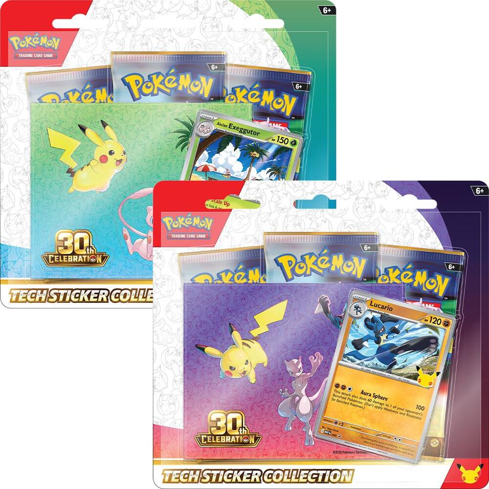 Pokemon 30th Celebration Tech Sticker Collection | Gate City Games LLC