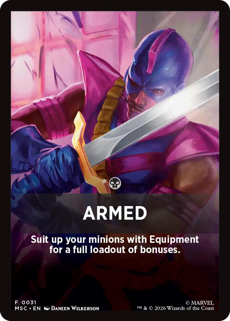 Armed Theme Card [Marvel Super Heroes Commander] | Gate City Games LLC