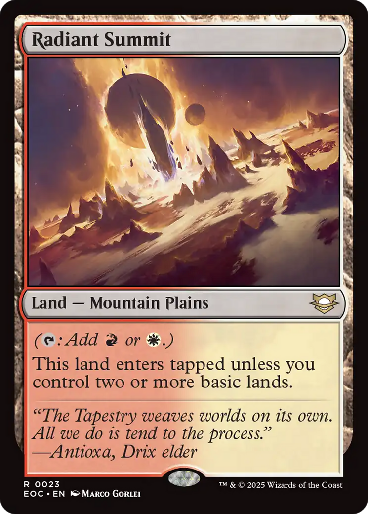 Radiant Summit [Edge of Eternities Commander] | Gate City Games LLC