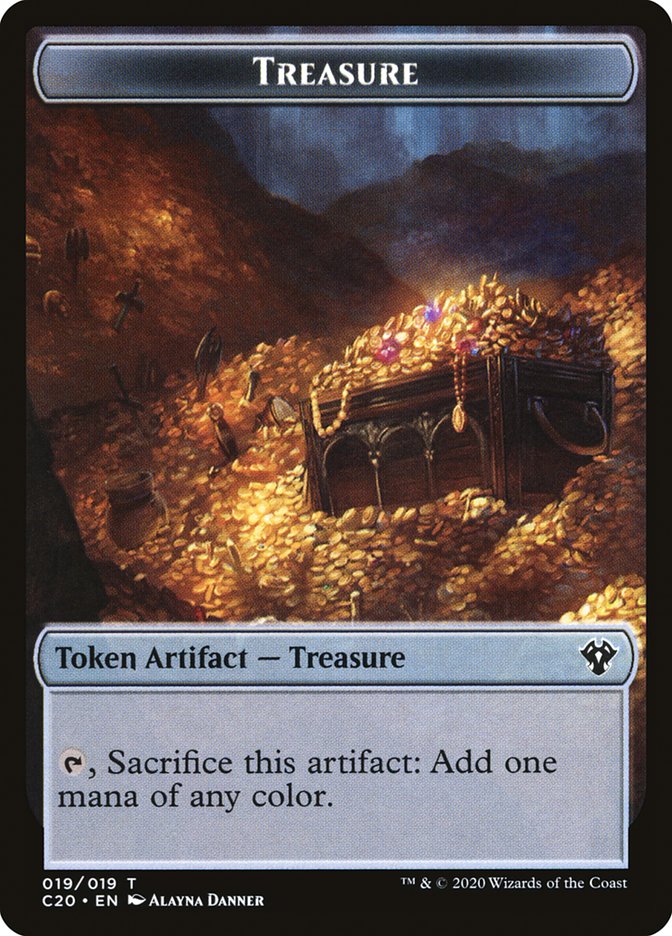 Saproling // Treasure Double-Sided Token [Commander 2020 Tokens] | Gate City Games LLC