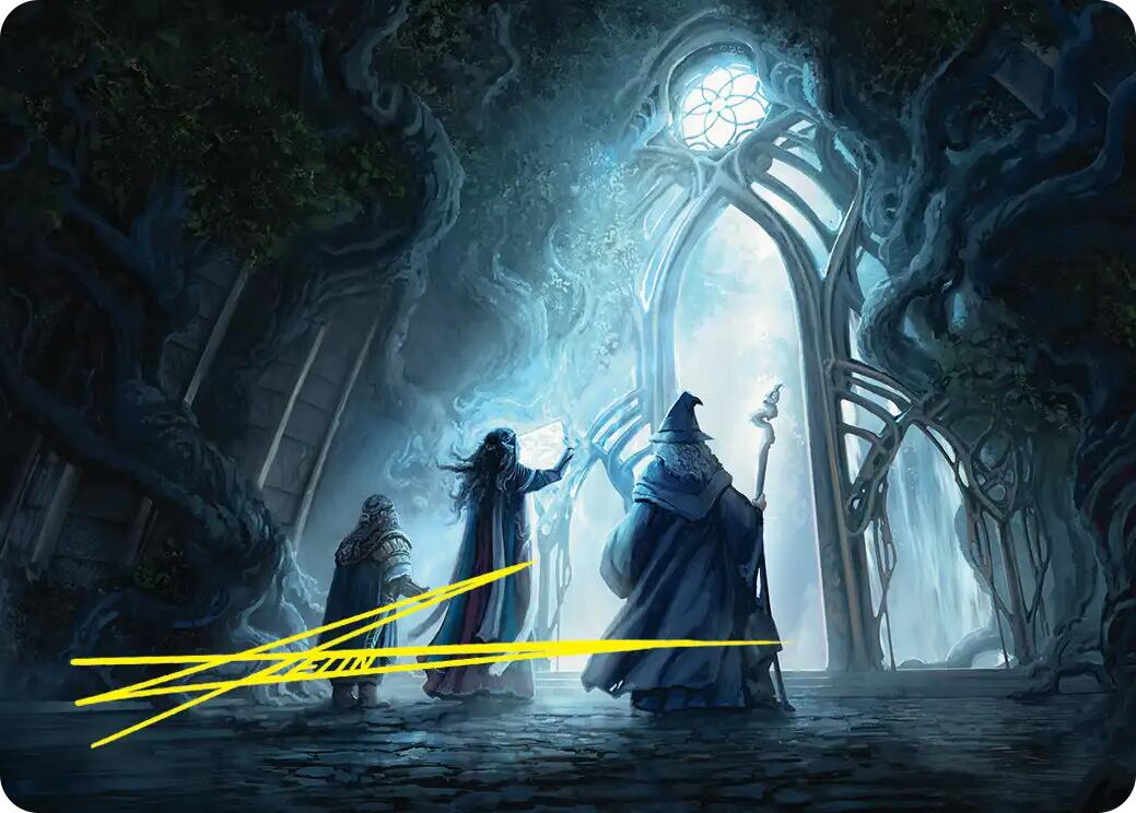 Uncover the Moon-Letters Art Card (Gold-Stamped Signature) [The Hobbit Art Series] | Gate City Games LLC