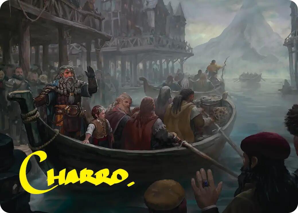 Uneasy Partings Art Card (Gold-Stamped Signature) [The Hobbit Art Series] | Gate City Games LLC