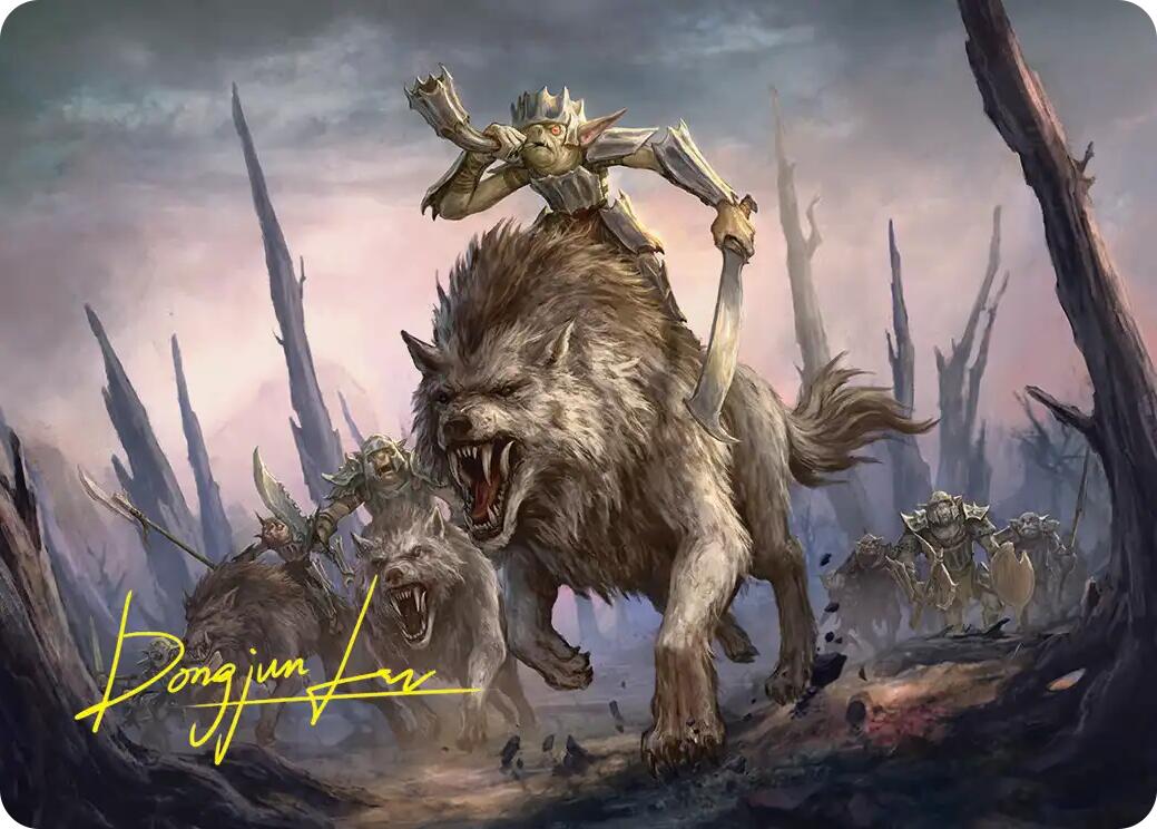 Signal the Onslaught Art Card (Gold-Stamped Signature) [The Hobbit Art Series] | Gate City Games LLC