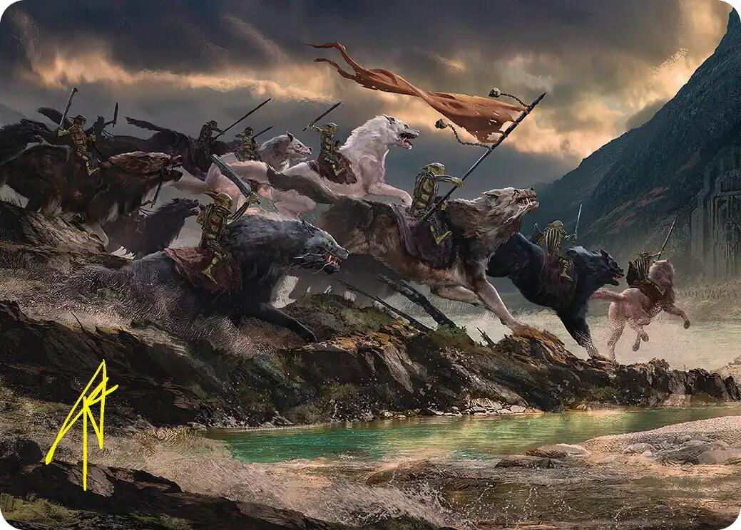 Tide of Fury and Disorder Art Card (Gold-Stamped Signature) [The Hobbit Art Series] | Gate City Games LLC