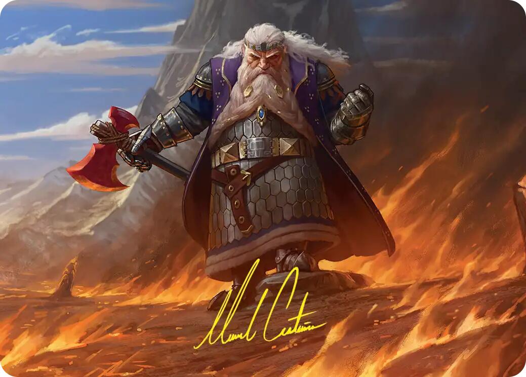 Dain of the Ancient Halls Art Card (Gold-Stamped Signature) [The Hobbit Art Series] | Gate City Games LLC