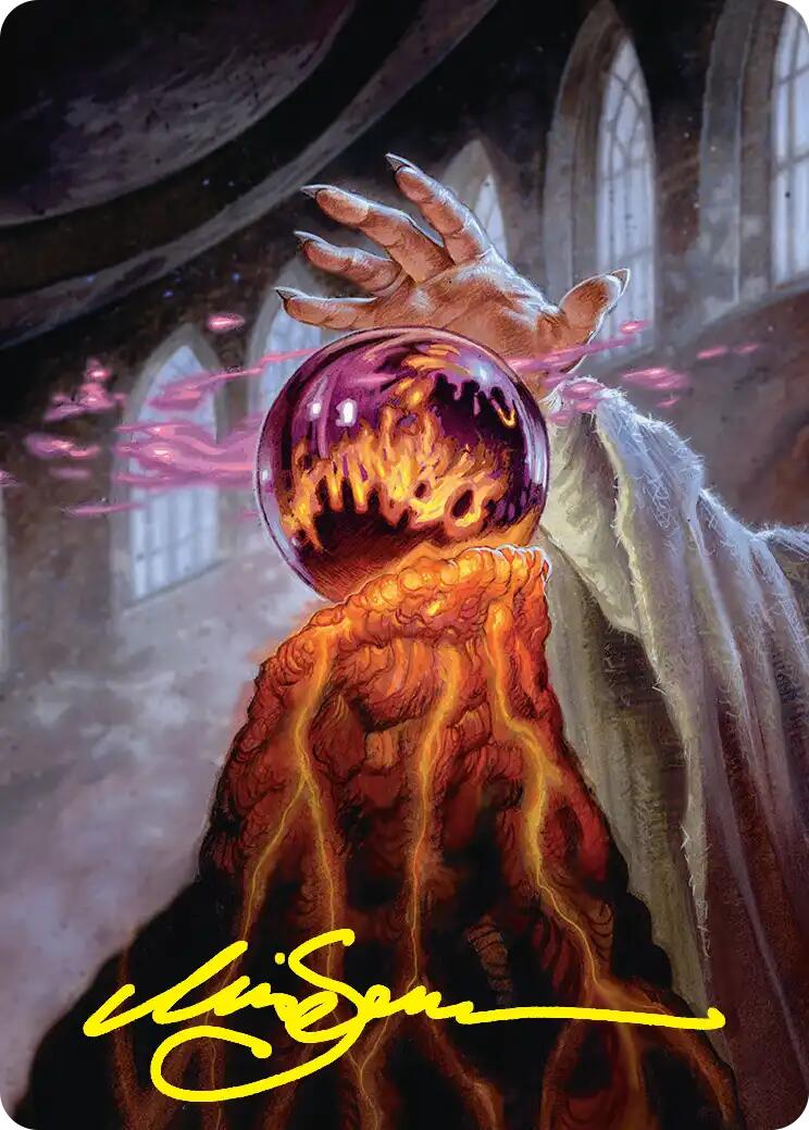 Palantir of Orthanc Art Card (Gold-Stamped Signature) [The Hobbit Art Series] | Gate City Games LLC