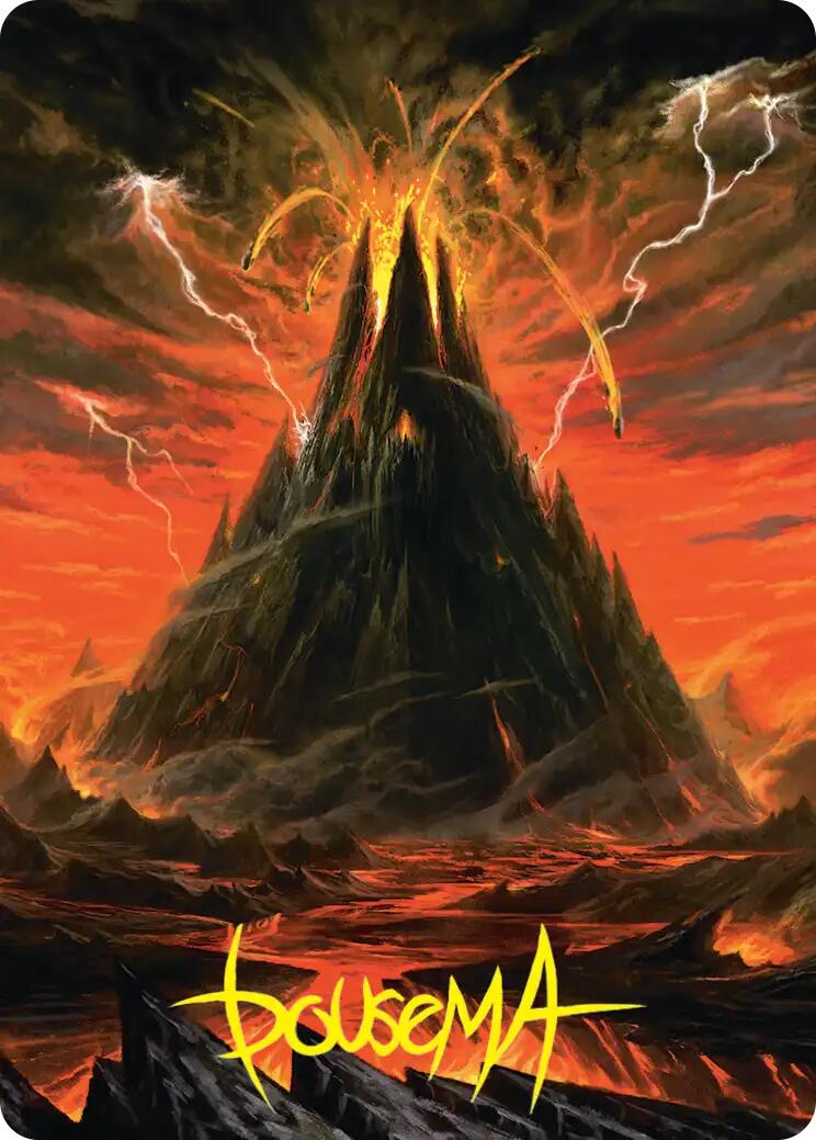 Mount Doom Art Card (Gold-Stamped Signature) [The Hobbit Art Series] | Gate City Games LLC