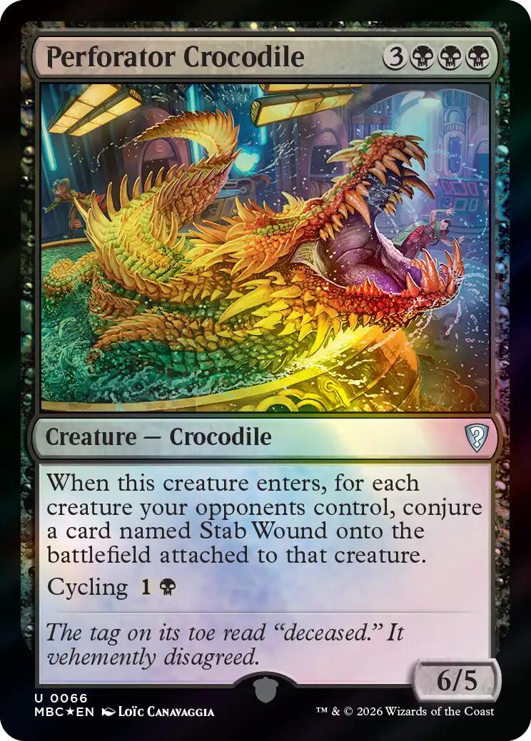Perforator Crocodile [Mystery Booster: Commander Edition] | Gate City Games LLC