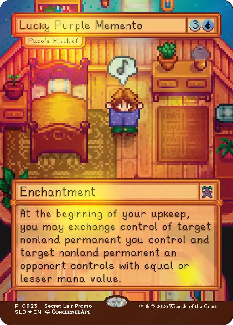 Lucky Purple Memento - Puca's Mischief [Secret Lair Drop Series] | Gate City Games LLC