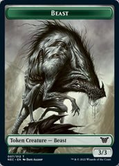 Beast // Treasure Double-Sided Token [Kamigawa: Neon Dynasty Commander Tokens] | Gate City Games LLC