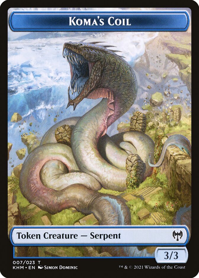Dwarf Berserker // Koma's Coil Double-Sided Token [Kaldheim Tokens] | Gate City Games LLC