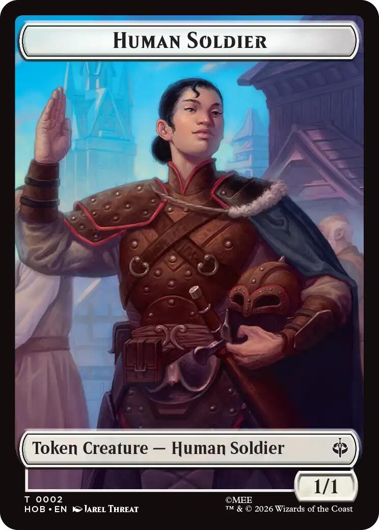 Human Soldier // Treasure (0013) Double-Sided Token [The Hobbit Tokens] | Gate City Games LLC