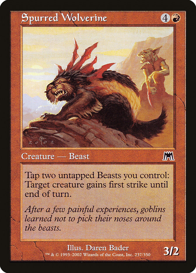 Spurred Wolverine [Onslaught] | Gate City Games LLC