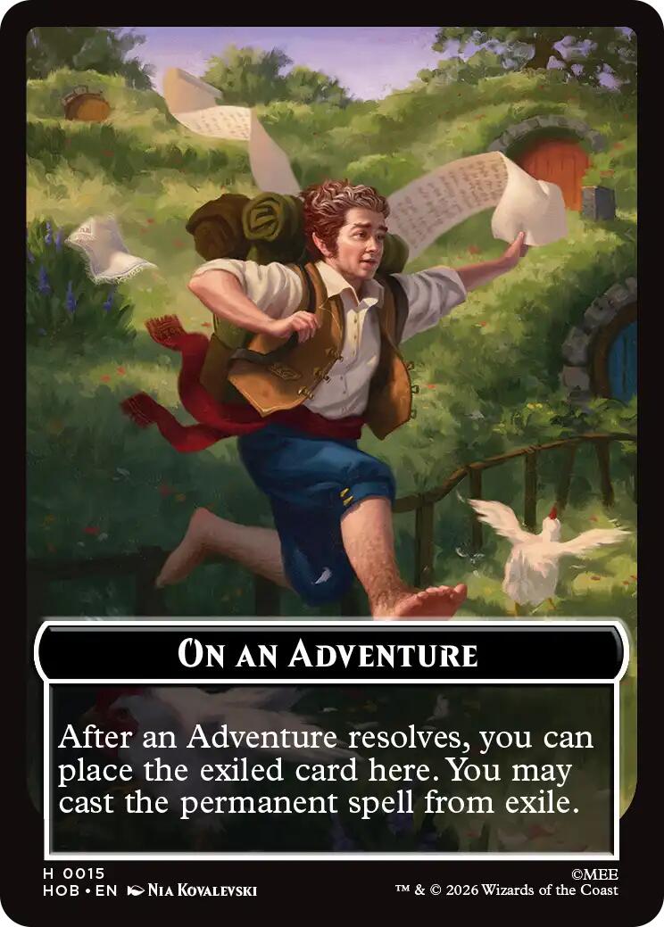 On an Adventure // Enduring Story Double Sided Token [The Hobbit Tokens] | Gate City Games LLC