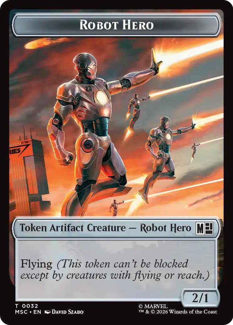 Robot Hero // Villain Double-Sided Token [Marvel Super Heroes Commander Tokens] | Gate City Games LLC