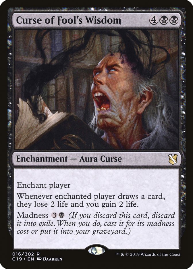 Curse of Fool's Wisdom [Commander 2019] | Gate City Games LLC