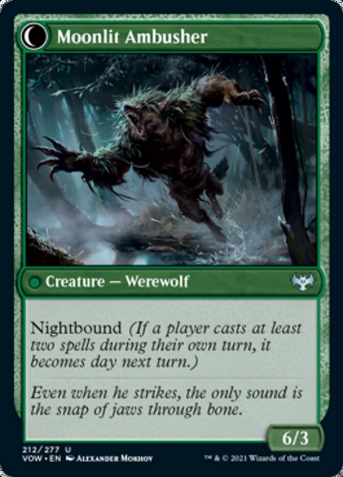 Oakshade Stalker // Moonlit Ambusher [Innistrad: Crimson Vow] | Gate City Games LLC