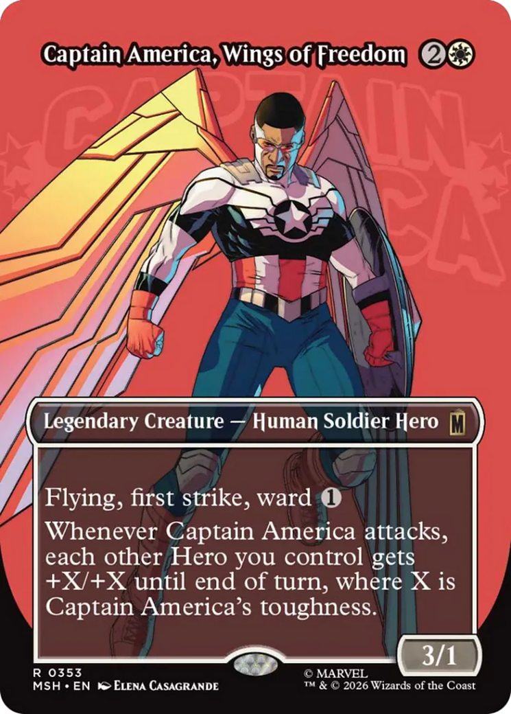 Captain America, Wings of Freedom (Borderless) [Marvel Super Heroes] | Gate City Games LLC