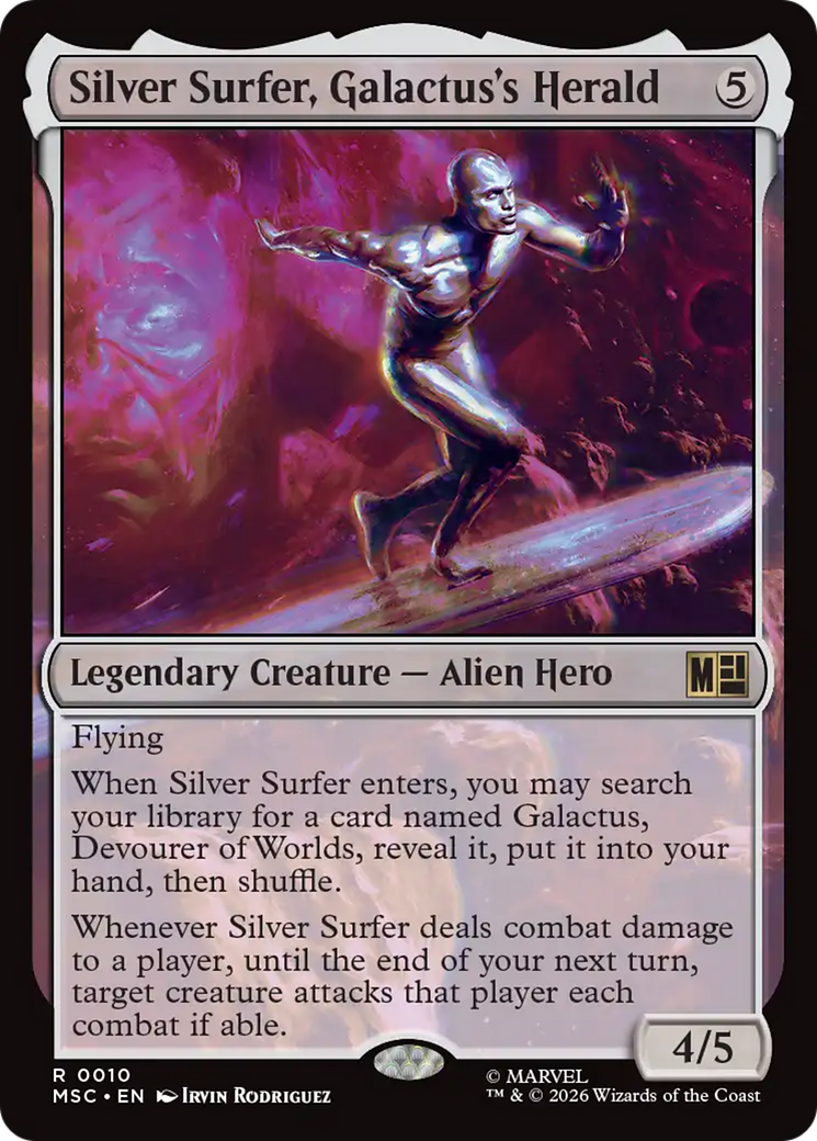 Silver Surfer, Galactus's Herald (Surge Foil) [Marvel Super Heroes Commander] | Gate City Games LLC