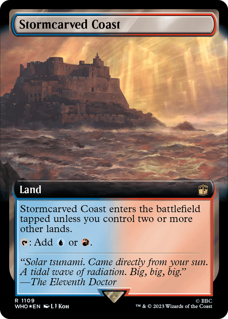 Stormcarved Coast (Extended Art) (Surge Foil) [Doctor Who] | Gate City Games LLC