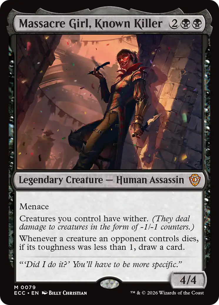 Massacre Girl, Known Killer [Lorwyn Eclipsed Commander] | Gate City Games LLC