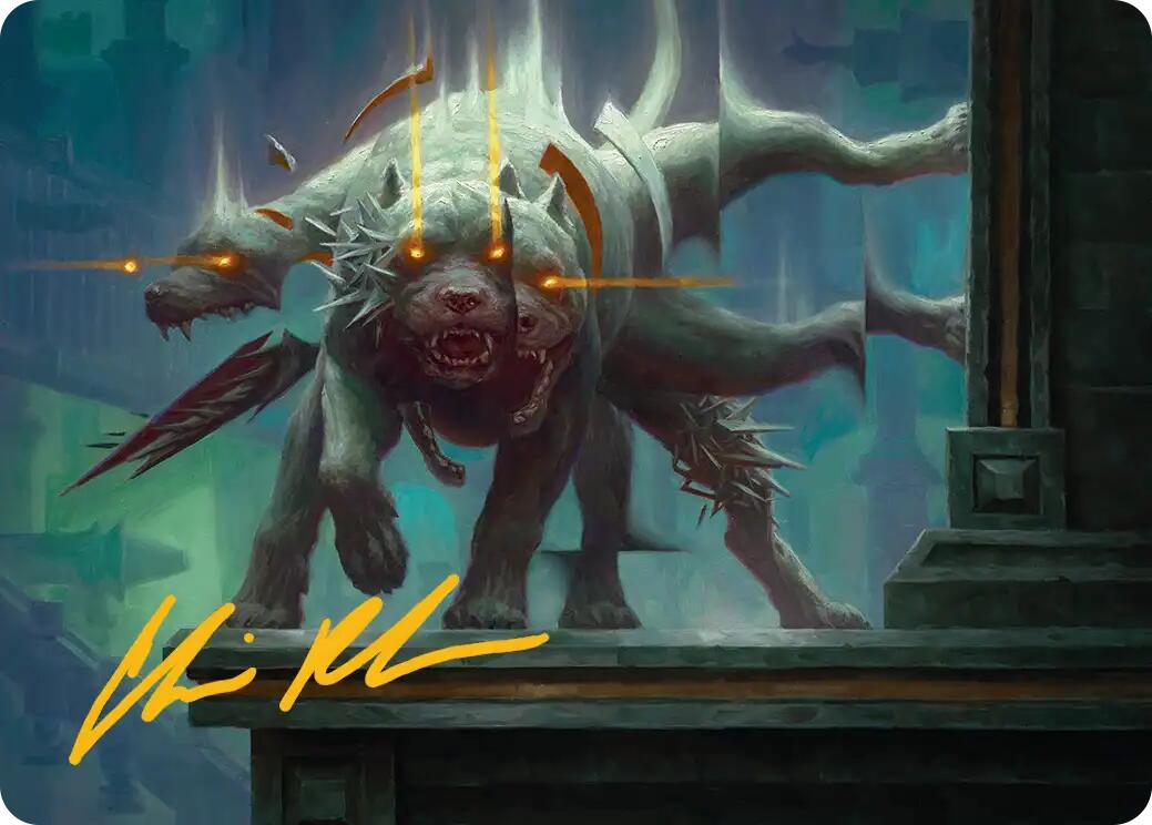 Flickering Hound Art Card (2/54) (Gold-Stamped Signature) [Reality Fracture Art Series] | Gate City Games LLC