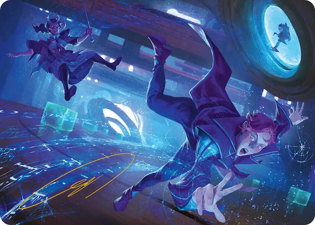 Cruel Calculations Art Card (Gold-Stamped Signature) [Reality Fracture Art Series] | Gate City Games LLC