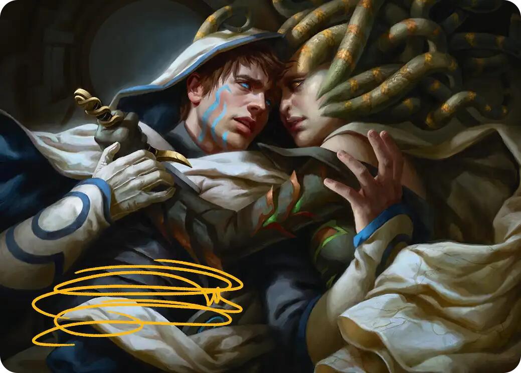 Vraska's Final Mercy Art Card (Gold-Stamped Signature) [Reality Fracture Art Series] | Gate City Games LLC