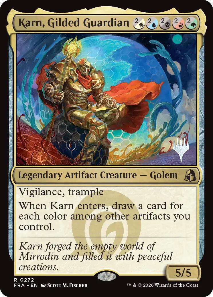 Karn, Gilded Guardian [Reality Fracture Promos] | Gate City Games LLC