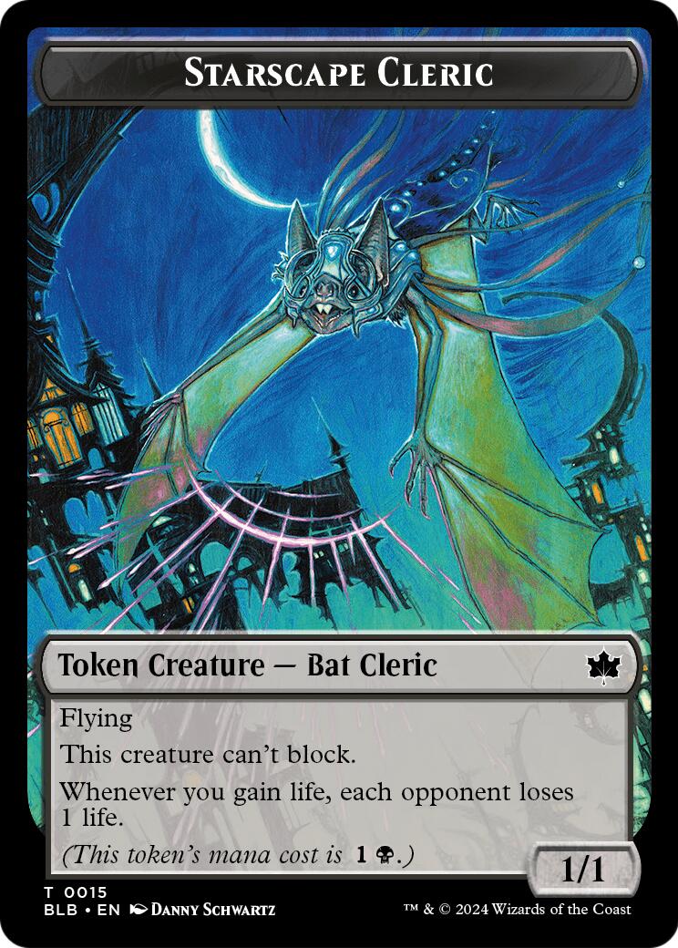 Starscape Cleric // Clue Double-Sided Token [Secrets of Strixhaven Tokens] | Gate City Games LLC