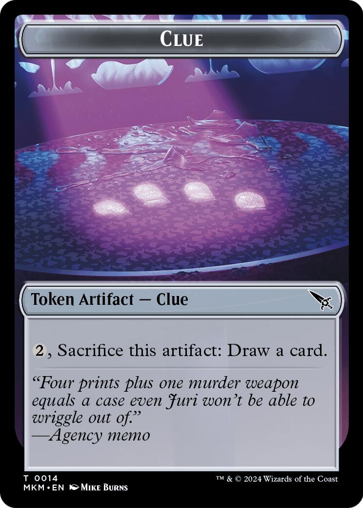Starscape Cleric // Clue Double-Sided Token [Secrets of Strixhaven Tokens] | Gate City Games LLC