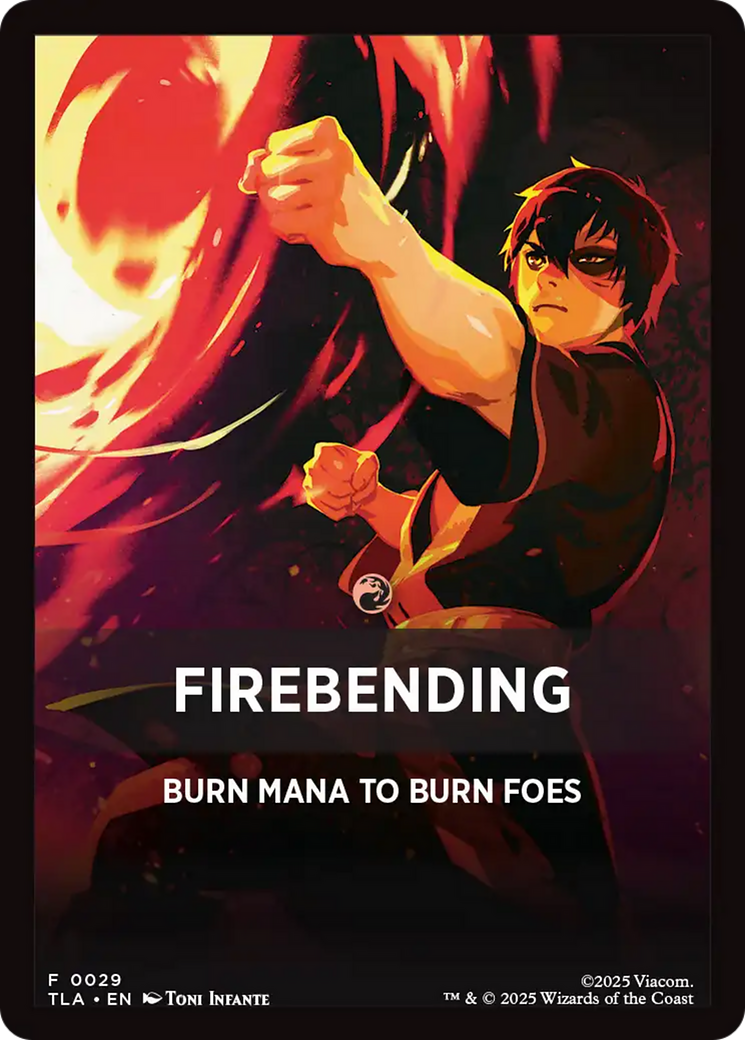 Firebending Theme Card (0029) [Avatar: The Last Airbender Tokens] | Gate City Games LLC