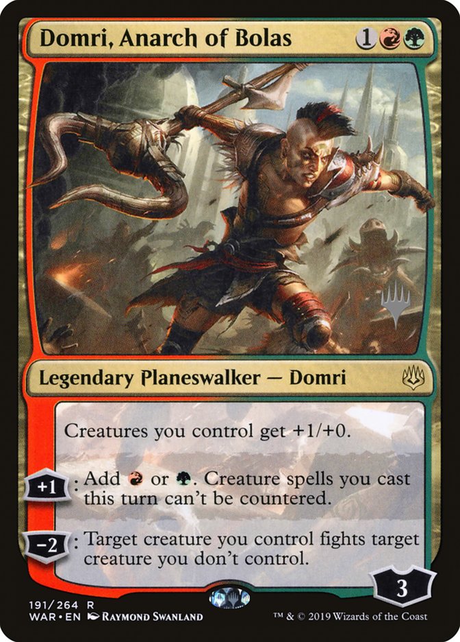 Domri, Anarch of Bolas (Promo Pack) [War of the Spark Promos] | Gate City Games LLC