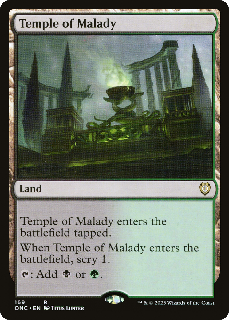 Temple of Malady [Phyrexia: All Will Be One Commander] | Gate City Games LLC