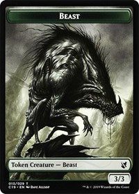 Beast (013) // Wurm Double-Sided Token [Commander 2019 Tokens] | Gate City Games LLC