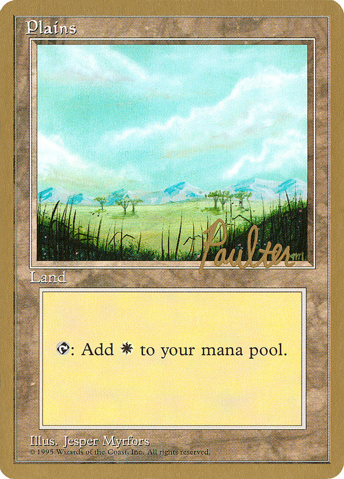 Plains (pp365) (Preston Poulter) [Pro Tour Collector Set] | Gate City Games LLC