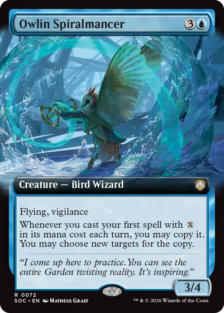 Owlin Spiralmancer (Extended Art) [Secrets of Strixhaven Commander] | Gate City Games LLC