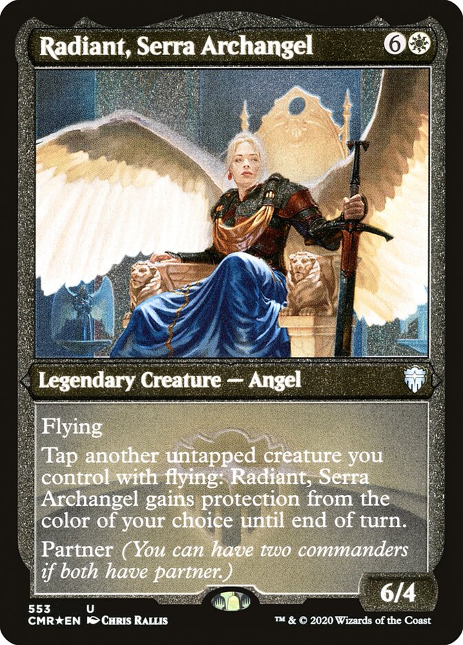 Radiant, Serra Archangel (Etched) [Commander Legends] | Gate City Games LLC