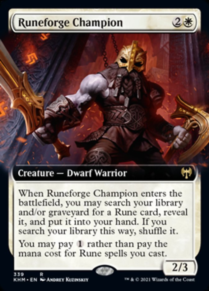 Runeforge Champion (Extended Art) [Kaldheim] | Gate City Games LLC