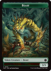 Beast // Phyrexian Beast Double-Sided Token [Foundations Commander Tokens] | Gate City Games LLC