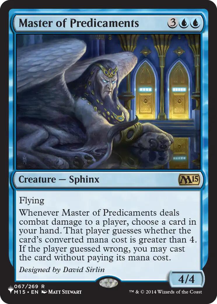 Master of Predicaments [The List] | Gate City Games LLC