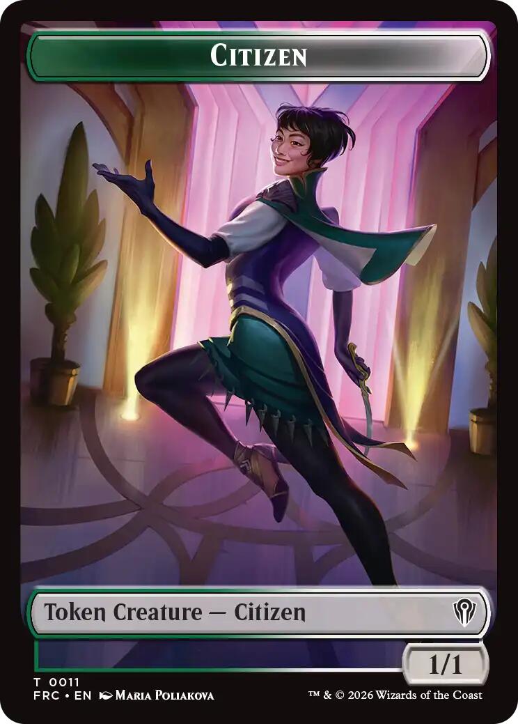 Citizen // Phyrexian Mite Double-Sided Token [Reality Fracture Commander Tokens] | Gate City Games LLC