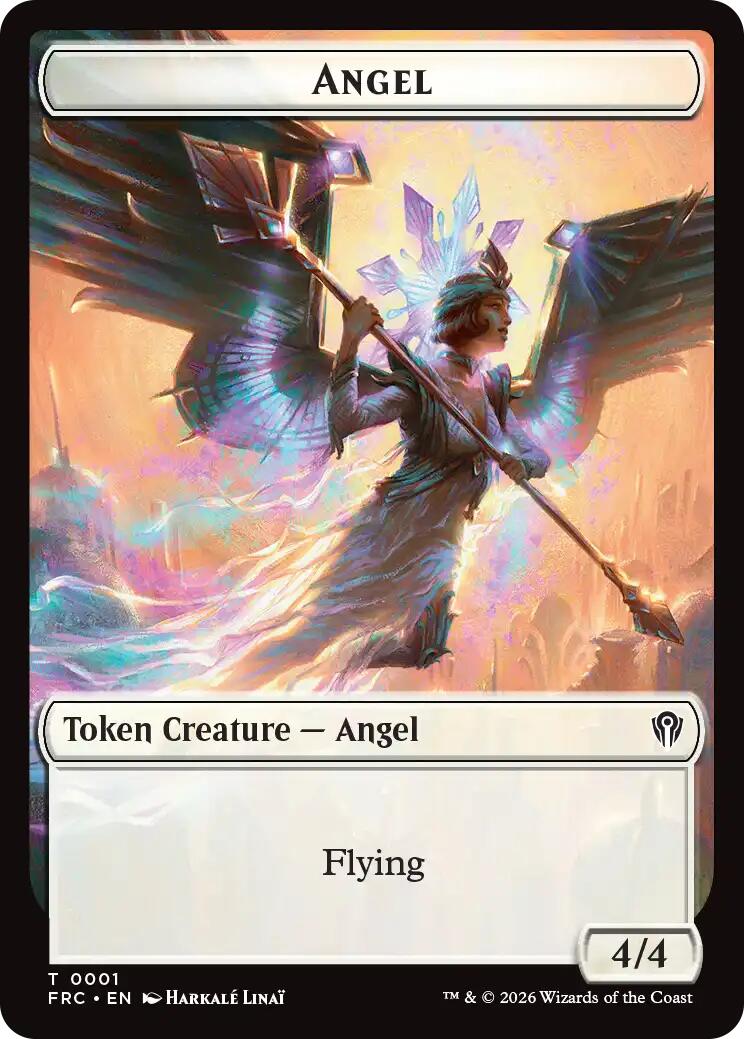 Angel // Myr Double-Sided Token [Reality Fracture Commander Tokens] | Gate City Games LLC
