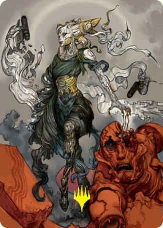 Tamiyo, Compleated Sage Art Card (Gold-Stamped Signature) [Kamigawa: Neon Dynasty Art Series] | Gate City Games LLC