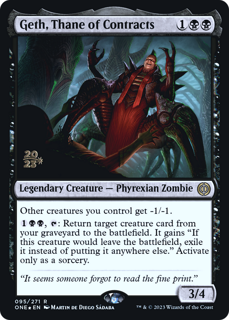 Geth, Thane of Contracts [Phyrexia: All Will Be One Prerelease Promos] | Gate City Games LLC