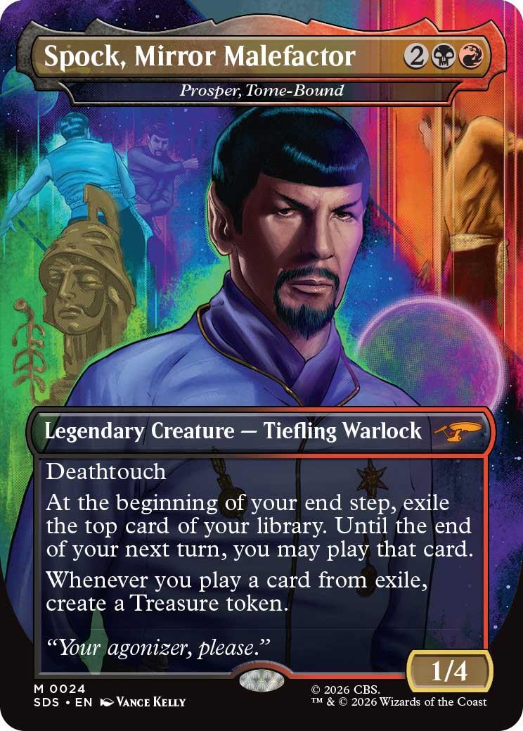Spock, Mirror Malefactor - Prosper, Tome-Bound (Borderless) [Star Trek: Stardates] | Gate City Games LLC