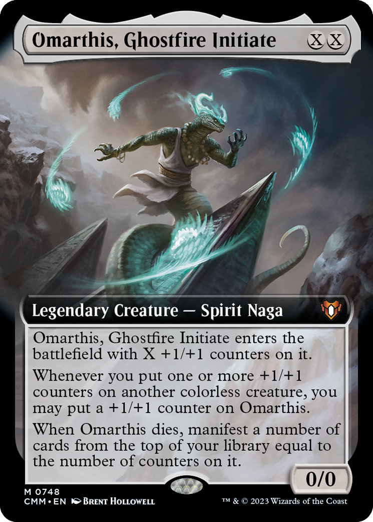 Omarthis, Ghostfire Initiate (Extended Art) [Commander Masters] | Gate City Games LLC