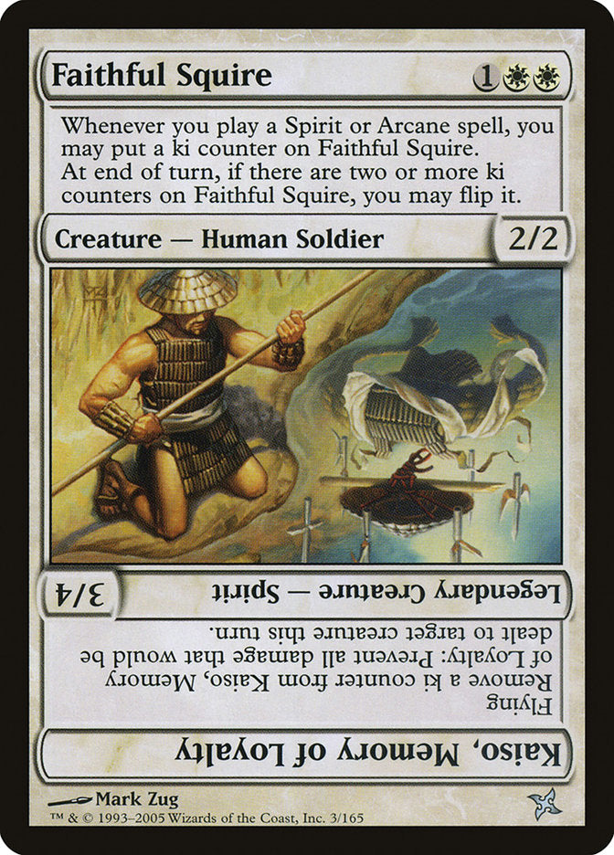Faithful Squire // Kaiso, Memory of Loyalty [Betrayers of Kamigawa] | Gate City Games LLC
